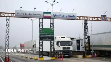 افزایش تردد کامیون های صادراتی و وارداتی از پایانه مرزی آستارا