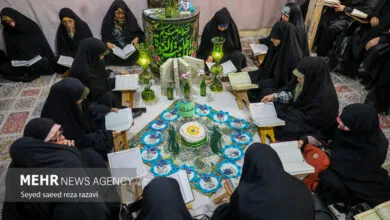 مراسم جزء خوانی قرآن کریم در موسسه قرآن و عترت امام رضا (ع)
