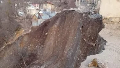 رانش زمین در تالش راه دسترسی یک روستا را نابود کرد رانش زمین در تالش راه دسترسی یک روستا را نابود کرد
